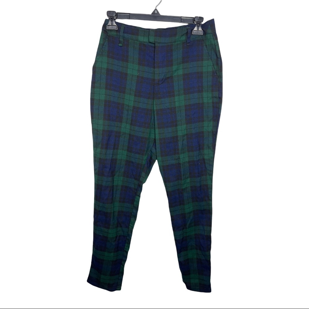 Hot Topic Green and Blue Tartan Trousers